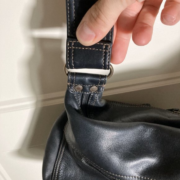 Vintage Fossil - Black Smooth Leather Large Purse - Picture 6 of 16